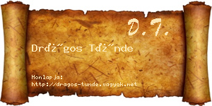 Drágos Tünde névjegykártya